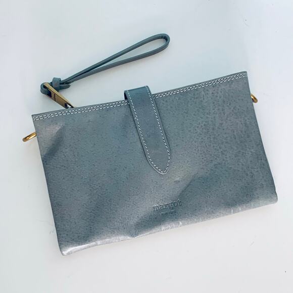 margot Handbags - Margot New York Mia Slate Blue Crossbody/Wristlet